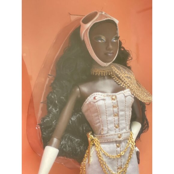 Mattel 2010 Charmaine King Passport Barbie Doll African American Byron Lars Gold - Picture 2 of 9